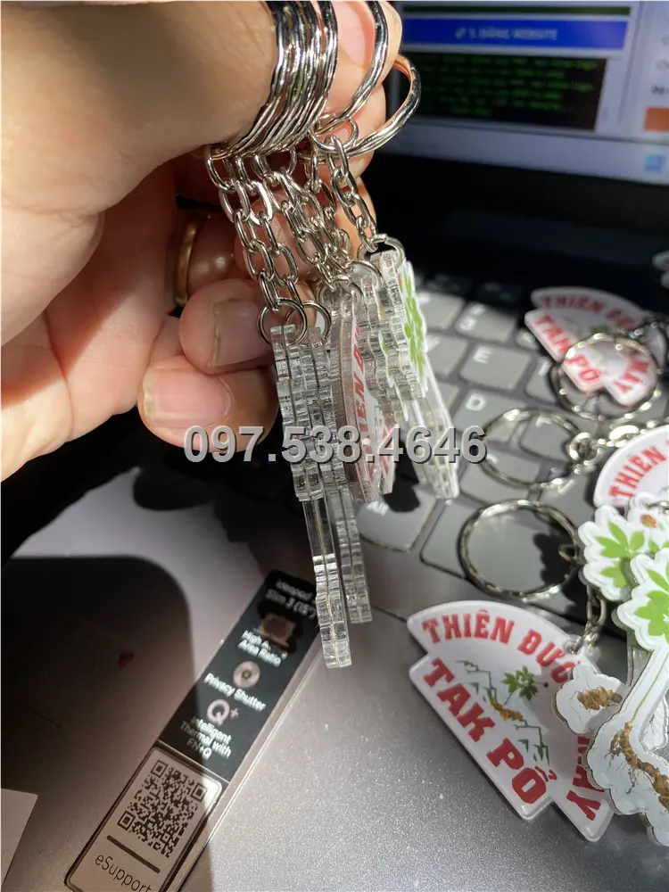 Móc Khóa Logo Treo Theo Yêu Cầu tại Vị Thanh, Hậu Giang, Giá Xưởng, Cắt Laser, Mica Trong Suốt Dày 4mm , kích thước 4.5x5.5 cm , Giá Tận Gốc, Free Ship Từ 30 Cái 9 Móc Khóa Logo Treo Theo Yêu Cầu tại Vị Thanh, Hậu Giang, Giá Xưởng, Cắt Laser, Mica Trong Suốt Dày 4mm , kích thước 4.5x5.5 cm , Giá Tận Gốc, Free Ship Từ 30 Cái - Ảnh 9