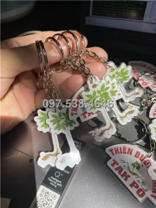 Móc Khóa Logo Treo Theo Yêu Cầu tại Vị Thanh, Hậu Giang, Giá Xưởng, Cắt Laser, Mica Trong Suốt Dày 4mm , kích thước 4.5×5.5 cm , Giá Tận Gốc, Free Ship Từ 30 Cái