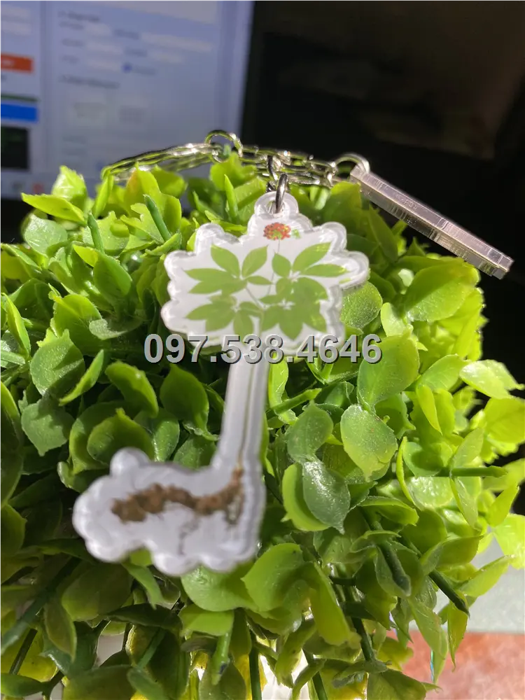 Móc Khóa Logo Treo Theo Yêu Cầu tại Uông Bí, Quảng Ninh, Giá Xưởng, Cắt Laser, Mica Trong Suốt Dày 4mm , kích thước 4.5x5.5 cm , Giá Tận Gốc, Free Ship Từ 30 Cái 4 Móc Khóa Logo Treo Theo Yêu Cầu tại Uông Bí, Quảng Ninh, Giá Xưởng, Cắt Laser, Mica Trong Suốt Dày 4mm , kích thước 4.5x5.5 cm , Giá Tận Gốc, Free Ship Từ 30 Cái - Ảnh 4
