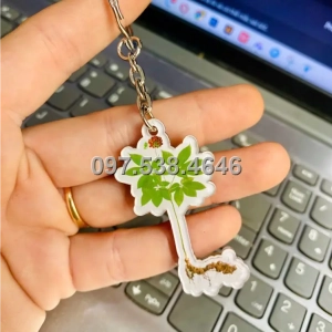 Móc Khóa Logo Treo Theo Yêu Cầu tại Vĩnh Yên, Vĩnh Phúc , Giá Xưởng, Cắt Laser, Mica Trong Suốt Dày 4mm , kích thước 4.5x5.5 cm , Giá Tận Gốc, Free Ship Từ 30 Cái