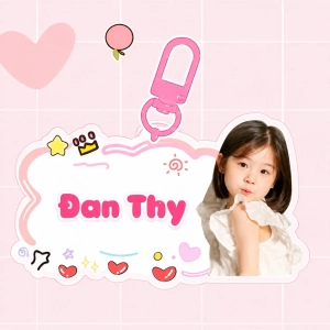 Móc Khóa Treo Balo In Tên Bé Và Số Bố Mẹ Theo Yêu Cầu Cực Dễ Thương Cho Bé Móc Khóa In Theo Yêu Cầu, Chất Liệu Mica Trong Suốt In 2 Mặt , Dày 4mm, Free Ship 30 Cái, Miễn Phí Thiết Kế, Có Test Mẫu