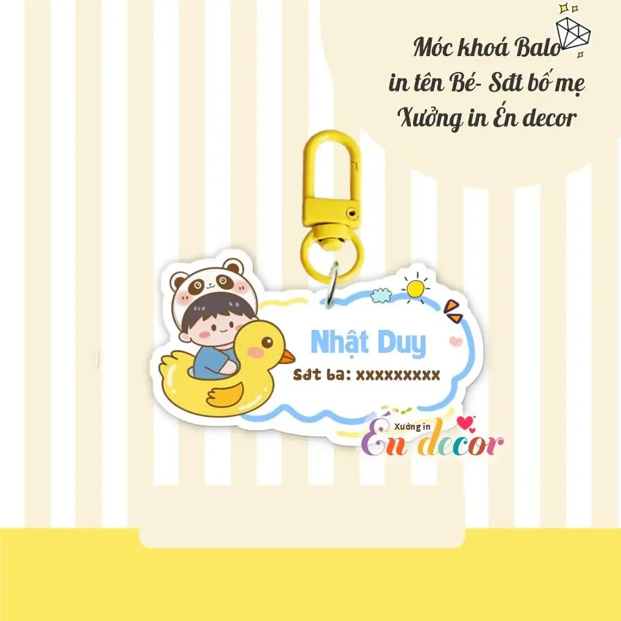 Móc Khóa Treo Balo In Tên Bé Và Số Bố Mẹ Theo Yêu Cầu Cực Dễ Thương Cho Bé Móc Khóa In Theo Yêu Cầu, Chất Liệu Mica Trong Suốt In 2 Mặt , Dày 4mm, Free Ship 30 Cái, Miễn Phí Thiết Kế, Có Test Mẫu 10 Móc Khóa Treo Balo In Tên Bé Và Số Bố Mẹ Theo Yêu Cầu Cực Dễ Thương Cho Bé Móc Khóa In Theo Yêu Cầu, Chất Liệu Mica Trong Suốt In 2 Mặt , Dày 4mm, Free Ship 30 Cái, Miễn Phí Thiết Kế, Có Test Mẫu - Ảnh 10
