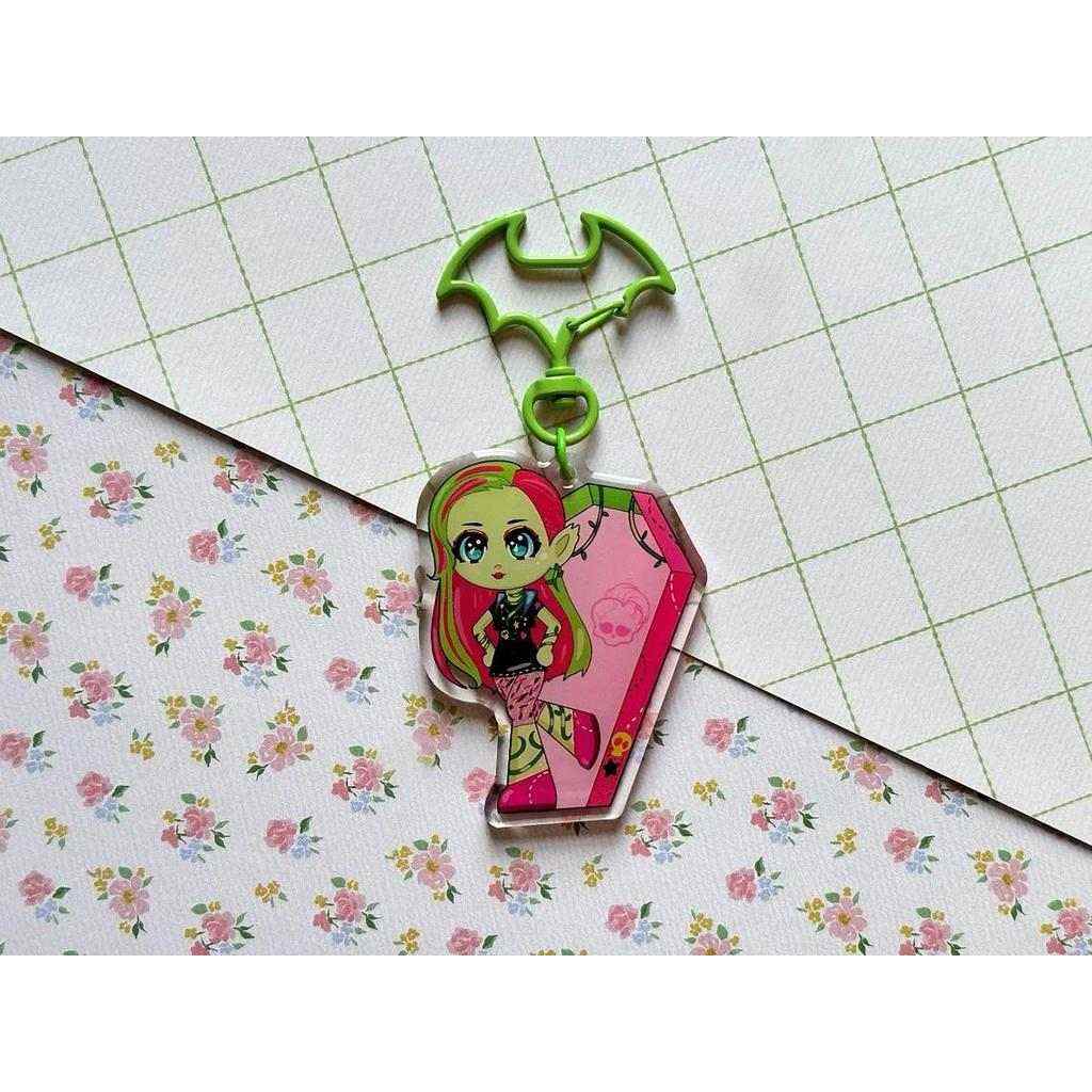 Monster Ghoul Highschool Coffin Keychain Anime Goth Style School Bag Accessory For Teens Móc Khóa In Theo Yêu Cầu, Chất Liệu Mica Trong Suốt In 2 Mặt , Dày 4mm 2 Monster Ghoul Highschool Coffin Keychain Anime Goth Style School Bag Accessory For Teens Móc Khóa In Theo Yêu Cầu, Chất Liệu Mica Trong Suốt In 2 Mặt , Dày 4mm - Ảnh 2