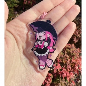 Monster Girl Anime Keychain Themed Metal Charm For Keys Or Bags Móc Khóa In Theo Yêu Cầu, Chất Liệu Mica Trong Suốt In 2 Mặt , Dày 4mm