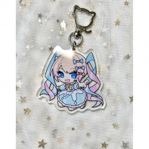 Needy Girl Overdose Ame Chan & Kangel Cake Outfit 6cm Acrylic Keychain Anime Themed Móc Khóa In Theo Yêu Cầu, Chất Liệu Mica Trong Suốt In 2 Mặt , Dày 4mm