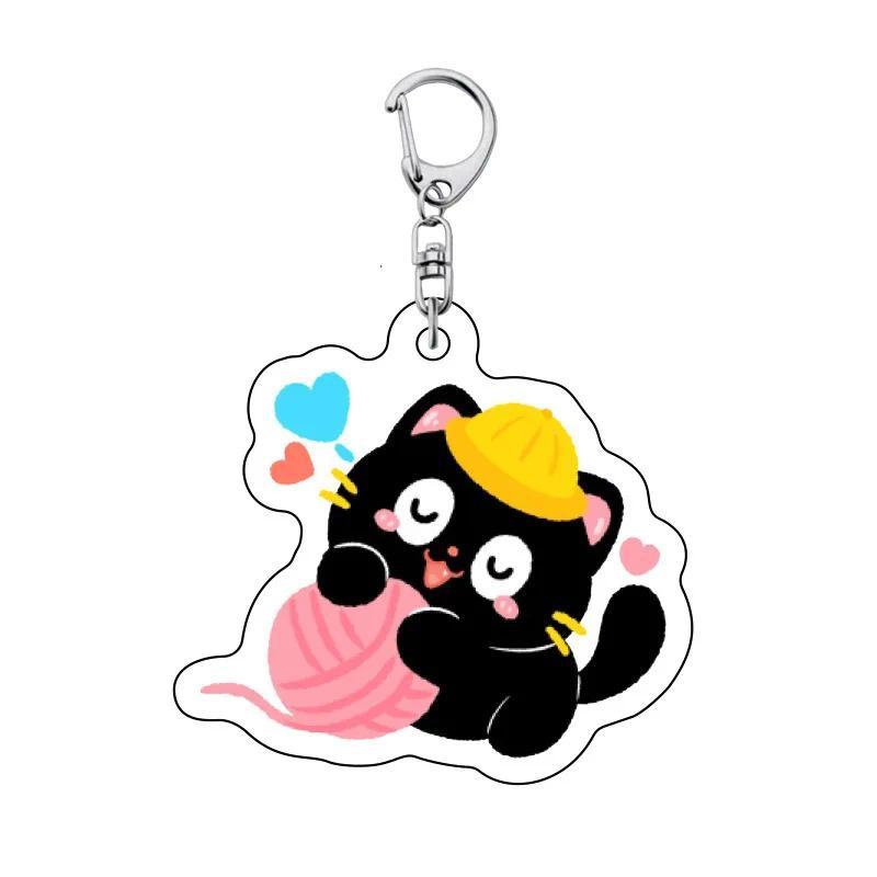 New Fashion Anime Character Cute Cartoon Black Cat Animal Keychain For Women And Men Pendant Móc Khóa In Theo Yêu Cầu, Chất Liệu Mica Trong Suốt In 2 Mặt , Dày 4mm 3 New Fashion Anime Character Cute Cartoon Black Cat Animal Keychain For Women And Men Pendant Móc Khóa In Theo Yêu Cầu, Chất Liệu Mica Trong Suốt In 2 Mặt , Dày 4mm - Ảnh 3