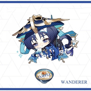 New Genshin Impact Game Kunikuzushi Wanderer Balladeer Cartoon Keychain Anime Mica Backpack Móc Khóa In Theo Yêu Cầu, Chất Liệu Mica Trong Suốt In 2 Mặt , Dày 4mm
