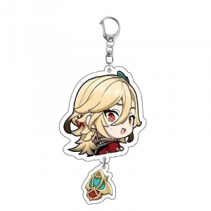 New Genshin Impact Zhongli Neuvillette Tartaglia Keychain Cartoon Anime Mica Backpack Jewelry Móc Khóa In Theo Yêu Cầu, Chất Liệu Mica Trong Suốt In 2 Mặt , Dày 4mm