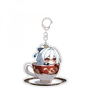 New Honkai: Star Rail Imbibitor Lunae Jingyuan Kafka Teacup Keychain Cute Cartoon Anime Key Móc Khóa In Theo Yêu Cầu, Chất Liệu Mica Trong Suốt In 2 Mặt , Dày 4mm