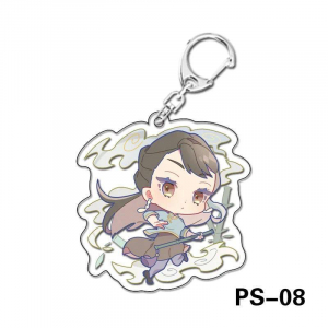 New Identityv Cute Fifth Personality Lawyer Doctor Mercenary Keychain Cartoon Hanging Face Móc Khóa In Theo Yêu Cầu, Chất Liệu Mica Trong Suốt In 2 Mặt , Dày 4mm