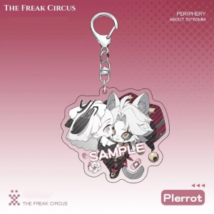 New The Freak Circus Keychain Harlequin Plerrot Cute Cartoon Anime Funny Clown Key Ring Móc Khóa In Theo Yêu Cầu, Chất Liệu Mica Trong Suốt In 2 Mặt , Dày 4mm