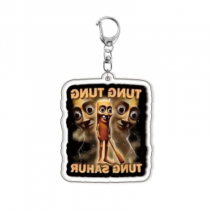 New Tung Tung Sahur Italian Brainrot Wooden Stick Creative Keychain Keyring Bag Decoration Móc Khóa In Theo Yêu Cầu, Chất Liệu Mica Trong Suốt In 2 Mặt , Dày 4mm