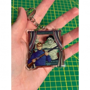 Ninah Silver Acrylic Keychain With Clasp Creative Diy Craft Supplies Customizable Design Móc Khóa In Theo Yêu Cầu, Chất Liệu Mica Trong Suốt In 2 Mặt , Dày 4mm