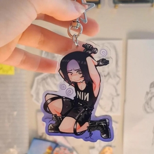 Nine Inch Nails Keychain Official Trent Reznor Music Theme T For Men Women Boys Girls Móc Khóa In Theo Yêu Cầu, Chất Liệu Mica Trong Suốt In 2 Mặt , Dày 4mm