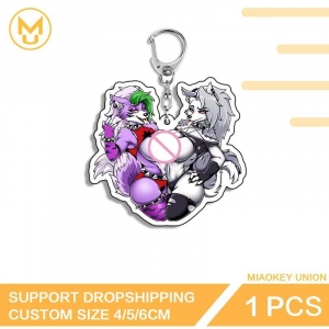 Nsfw Furry Loona Novelty Hentai Keyring Advance Guard Lightweight Props Trendy Anime Móc Khóa In Theo Yêu Cầu, Chất Liệu Mica Trong Suốt In 2 Mặt , Dày 4mm