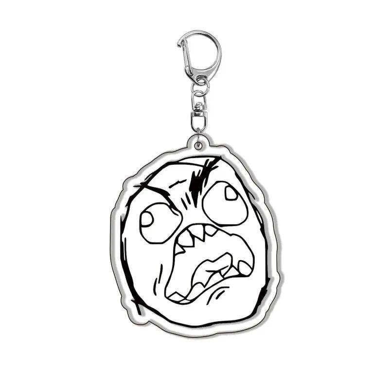 Ny Meme Face Mica Keychain Rage Comic Expressive Emotion For Backpack Bag Decoration - Cools Móc Khóa In Theo Yêu Cầu, Chất Liệu Mica Trong Suốt In 2 Mặt , Dày 4mm 4 Ny Meme Face Mica Keychain Rage Comic Expressive Emotion For Backpack Bag Decoration - Cools Móc Khóa In Theo Yêu Cầu, Chất Liệu Mica Trong Suốt In 2 Mặt , Dày 4mm - Ảnh 4