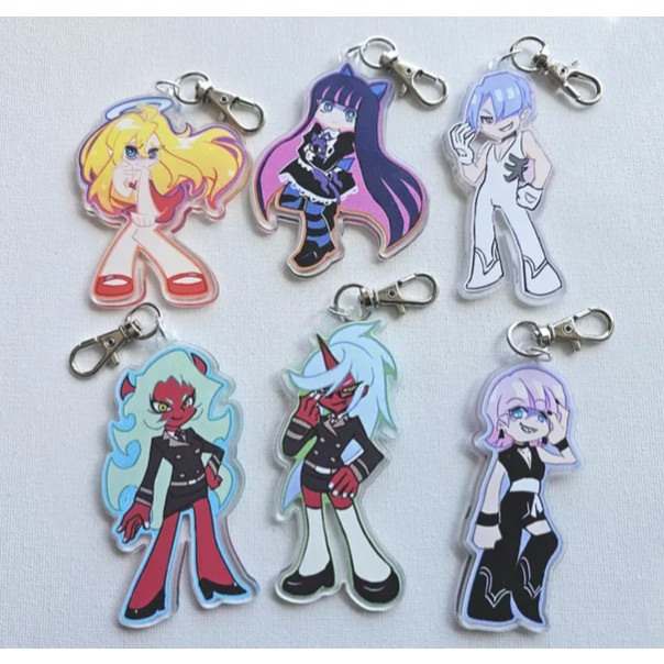 Panty & Stocking With Garterbelt Acrylic Charm Móc Khóa In Theo Yêu Cầu, Chất Liệu Mica Trong Suốt In 2 Mặt , Dày 4mm 1 Panty & Stocking With Garterbelt Acrylic Charm Móc Khóa In Theo Yêu Cầu, Chất Liệu Mica Trong Suốt In 2 Mặt , Dày 4mm