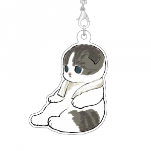 Phone Strap Luffa Cartoon Cute Cat Phone Accessories Pendant Acrylic Accessories Móc Khóa In Theo Yêu Cầu, Chất Liệu Mica Trong Suốt In 2 Mặt , Dày 4mm