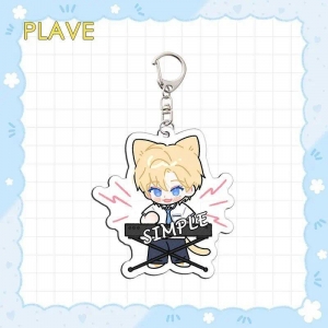 Plave Anime Keychain Women Funny Lic Key Chain Man Keychain Pendant Ornament Friend Móc Khóa In Theo Yêu Cầu, Chất Liệu Mica Trong Suốt In 2 Mặt , Dày 4mm