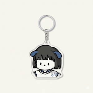 Pococco Girl Keychain Móc Khóa In Theo Yêu Cầu, Chất Liệu Mica Trong Suốt In 2 Mặt , Dày 4mm