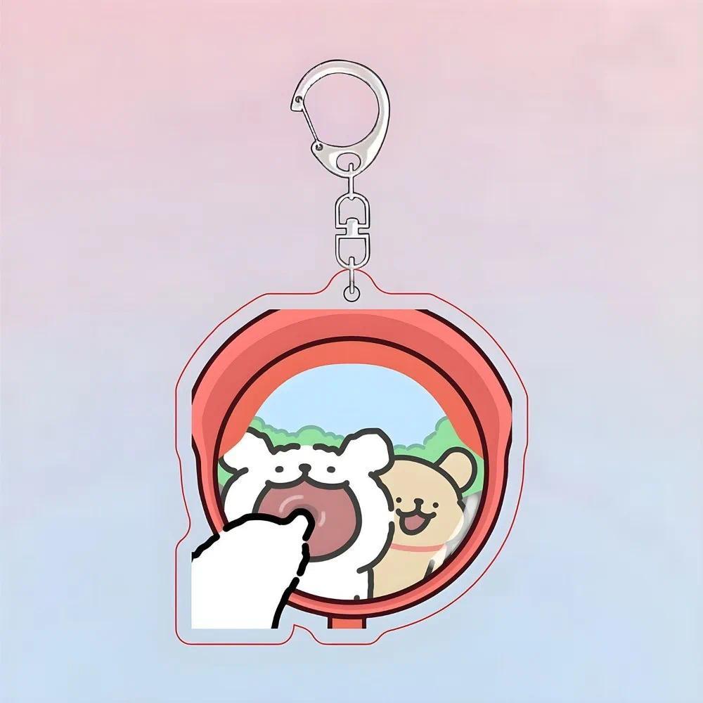 Poke Mirror Line Puppy Keychain Acrylic Little White Horse Erzis Cartoon Cute Couple's Best Móc Khóa In Theo Yêu Cầu, Chất Liệu Mica Trong Suốt In 2 Mặt , Dày 4mm 2 Poke Mirror Line Puppy Keychain Acrylic Little White Horse Erzis Cartoon Cute Couple's Best Móc Khóa In Theo Yêu Cầu, Chất Liệu Mica Trong Suốt In 2 Mặt , Dày 4mm - Ảnh 2
