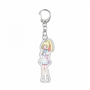 Pokemon Key Chain May Dawn Lyra Hilda Rosa Serena Gloria Lillie Anime Cartoon Mica Keychain Móc Khóa In Theo Yêu Cầu, Chất Liệu Mica Trong Suốt In 2 Mặt , Dày 4mm