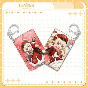 Popular Game Yuan Shen Cartoon Character Lic Quicksand Keychain Backpack Car Hanging Face Móc Khóa In Theo Yêu Cầu, Chất Liệu Mica Trong Suốt In 2 Mặt , Dày 4mm