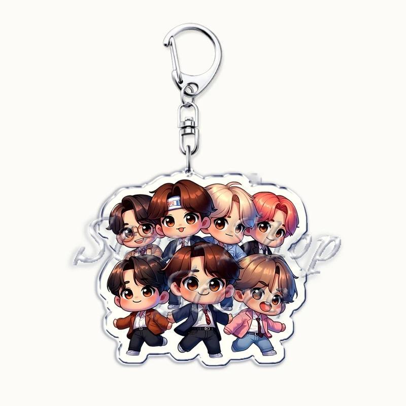 Popular Kpop Chibi Boys Keychain For Bag Accessories Cute Cartoon Idols Models Key Chain Mica Móc Khóa In Theo Yêu Cầu, Chất Liệu Mica Trong Suốt In 2 Mặt , Dày 4mm 5 Popular Kpop Chibi Boys Keychain For Bag Accessories Cute Cartoon Idols Models Key Chain Mica Móc Khóa In Theo Yêu Cầu, Chất Liệu Mica Trong Suốt In 2 Mặt , Dày 4mm - Ảnh 5
