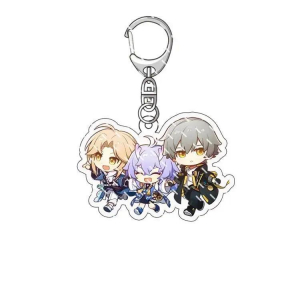 Q Version Honkai Star Rail Anime Keychain Wuwubo Men Key Chain For Women Kawaii Exquisite Móc Khóa In Theo Yêu Cầu, Chất Liệu Mica Trong Suốt In 2 Mặt , Dày 4mm