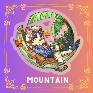Rainbow Furry Mountain / Kamui / Hung / Freddy / Volibear Concept Summer Keychain 2 Layers Móc Khóa In Theo Yêu Cầu, Chất Liệu Mica Trong Suốt In 2 Mặt , Dày 4mm