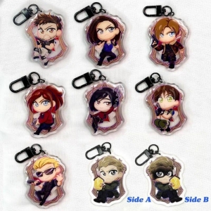 Resident Evil Keychain: Acrylic Charm Chris Redfield, Leon S. Kennedy, Jill Valentine Cartoon Móc Khóa In Theo Yêu Cầu, Chất Liệu Mica Trong Suốt In 2 Mặt , Dày 4mm
