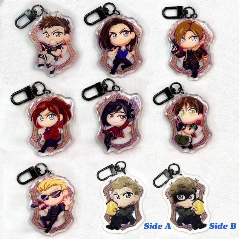 Resident Evil Keychain: Acrylic Charm Chris Redfield, Leon S. Kennedy, Jill Valentine Cartoon Móc Khóa In Theo Yêu Cầu, Chất Liệu Mica Trong Suốt In 2 Mặt , Dày 4mm 1 Resident Evil Keychain: Acrylic Charm Chris Redfield, Leon S. Kennedy, Jill Valentine Cartoon Móc Khóa In Theo Yêu Cầu, Chất Liệu Mica Trong Suốt In 2 Mặt , Dày 4mm