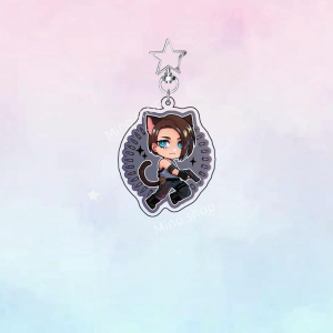 Resident Evil Requiem Game 6cm Leon Kennedy Anime Acrylic Figure Collectible Stand Keychain Móc Khóa In Theo Yêu Cầu, Chất Liệu Mica Trong Suốt In 2 Mặt , Dày 4mm