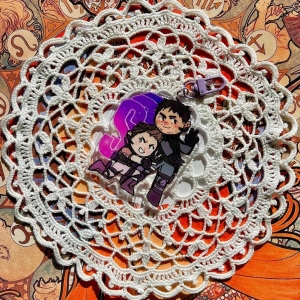 Resident Evil S-rank Co-op Charm Keychain Anime Game Collectible Metal Badge Keyring For Fans Móc Khóa In Theo Yêu Cầu, Chất Liệu Mica Trong Suốt In 2 Mặt , Dày 4mm