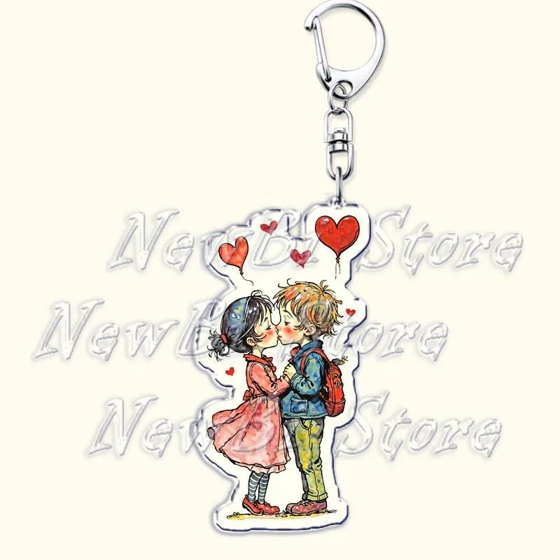 Retro Art Vintage Love Girls Boy Keychains For Accessories Bag Poetry Flower Illustration Key Móc Khóa In Theo Yêu Cầu, Chất Liệu Mica Trong Suốt In 2 Mặt , Dày 4mm 8 Retro Art Vintage Love Girls Boy Keychains For Accessories Bag Poetry Flower Illustration Key Móc Khóa In Theo Yêu Cầu, Chất Liệu Mica Trong Suốt In 2 Mặt , Dày 4mm - Ảnh 8