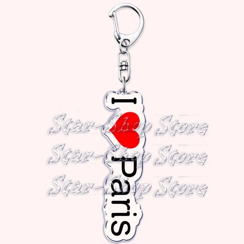 Retro France I Love Paris Eiffel Tower Keychains French Stamps Keyring Key Chain Jewelry Móc Khóa In Theo Yêu Cầu, Chất Liệu Mica Trong Suốt In 2 Mặt , Dày 4mm 2 Retro France I Love Paris Eiffel Tower Keychains French Stamps Keyring Key Chain Jewelry Móc Khóa In Theo Yêu Cầu, Chất Liệu Mica Trong Suốt In 2 Mặt , Dày 4mm - Ảnh 2