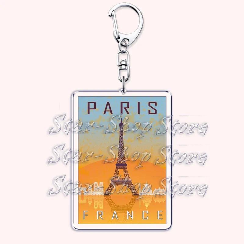 Retro France I Love Paris Eiffel Tower Keychains French Stamps Keyring Key Chain Jewelry Móc Khóa In Theo Yêu Cầu, Chất Liệu Mica Trong Suốt In 2 Mặt , Dày 4mm 5 Retro France I Love Paris Eiffel Tower Keychains French Stamps Keyring Key Chain Jewelry Móc Khóa In Theo Yêu Cầu, Chất Liệu Mica Trong Suốt In 2 Mặt , Dày 4mm - Ảnh 5