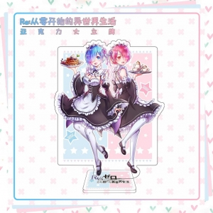 Re:zero Starting Life In Another World Anime Standee Acrylic Model Table Unique Decoration Móc Khóa In Theo Yêu Cầu, Chất Liệu Mica Trong Suốt In 2 Mặt , Dày 4mm