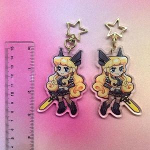 Rivals Unisex Keychain Pvc Soft Key Ring For Boys And Girls Cartoon Animal Pattern Carabiner Móc Khóa In Theo Yêu Cầu, Chất Liệu Mica Trong Suốt In 2 Mặt , Dày 4mm