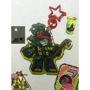 Rob Griefer Blocktales Forsaken Acrylic Keychain Cartoon Game Character Pendant Móc Khóa In Theo Yêu Cầu, Chất Liệu Mica Trong Suốt In 2 Mặt , Dày 4mm