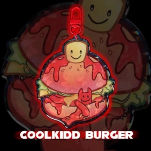 R-oblox Forsaken C00lkidd Burger Keychain || 4 Inch Acrylic Keychain ! Cute Cartoon Game Móc Khóa In Theo Yêu Cầu, Chất Liệu Mica Trong Suốt In 2 Mặt , Dày 4mm