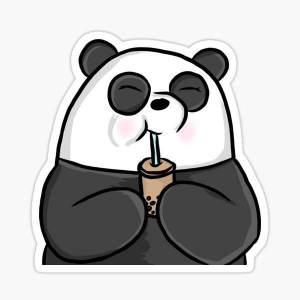 Romantic Panda Keychain Móc Khóa In Theo Yêu Cầu, Chất Liệu Mica Trong Suốt In 2 Mặt , Dày 4mm