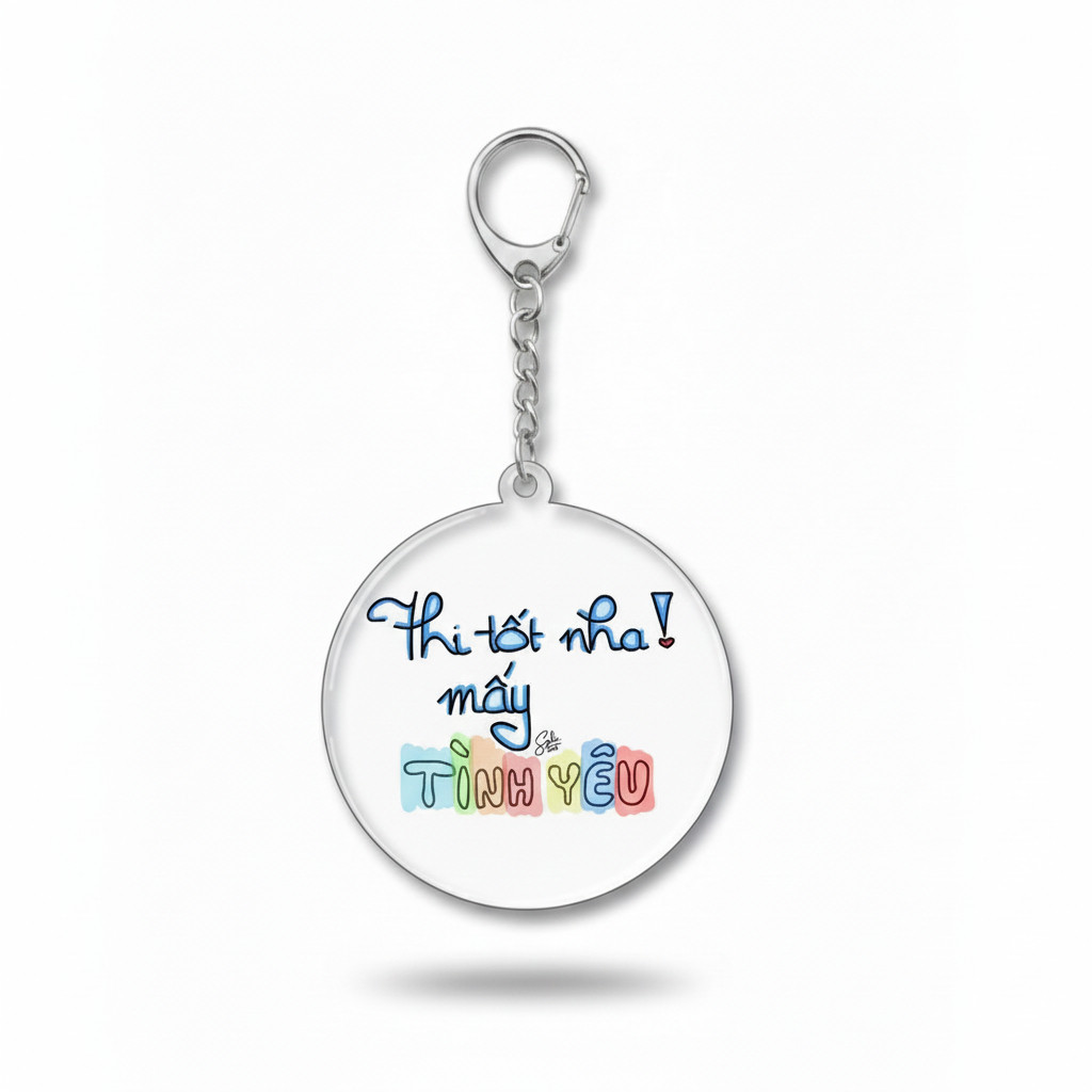 Round Mica Keychain With "it's Good Design! Loves" Móc Khóa In Theo Yêu Cầu, Chất Liệu Mica Trong Suốt In 2 Mặt , Dày 4mm 1 Round Mica Keychain With "it's Good Design! Loves" Móc Khóa In Theo Yêu Cầu, Chất Liệu Mica Trong Suốt In 2 Mặt , Dày 4mm