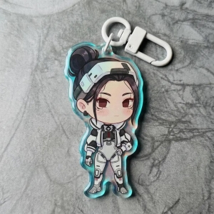 Runner Shells Marathon Inspired Charm Keychain, Video Game Display T Móc Khóa In Theo Yêu Cầu, Chất Liệu Mica Trong Suốt In 2 Mặt , Dày 4mm
