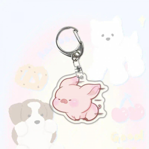 Running Small Animals Cats Dogs Pets Acrylic Keychains Bags Pendants Cartoon Cute Jewelry Móc Khóa In Theo Yêu Cầu, Chất Liệu Mica Trong Suốt In 2 Mặt , Dày 4mm