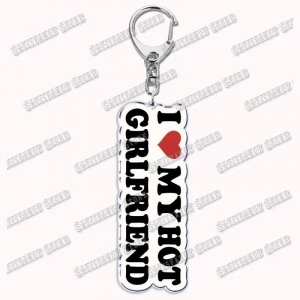 Simple Letter I Love Me My Girlfriend Keychain For Accessories Jewelry Bag Key Ring Keychains Móc Khóa In Theo Yêu Cầu, Chất Liệu Mica Trong Suốt In 2 Mặt , Dày 4mm
