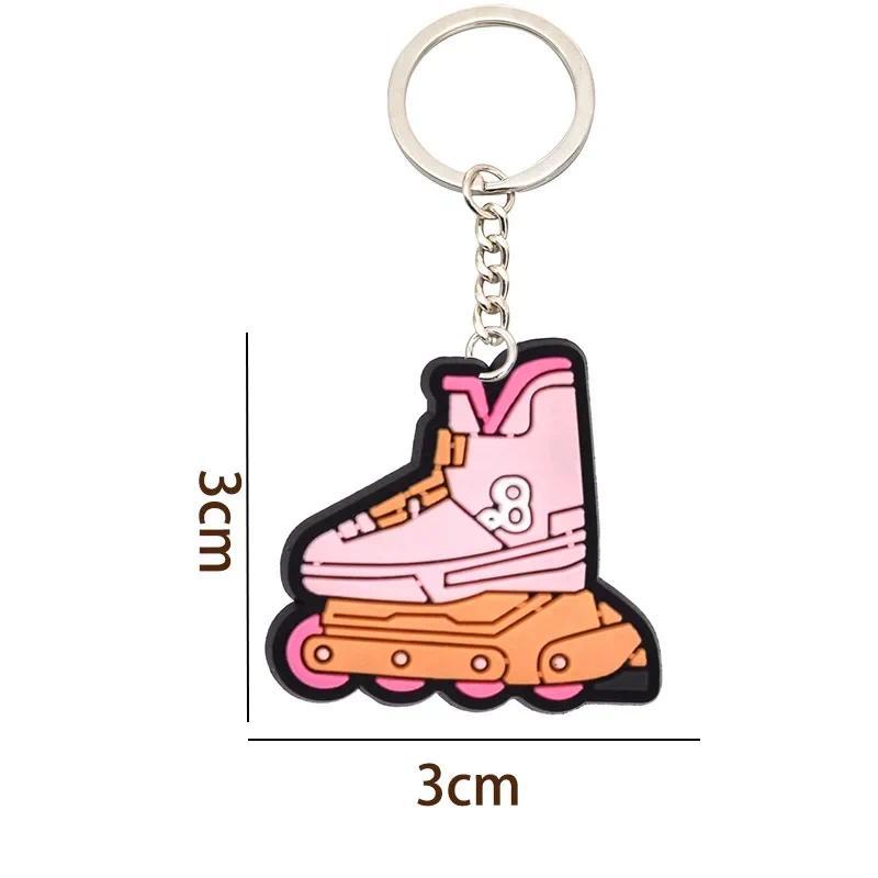 Skating Shoes Pink Pvc Soft Rubber Cartoon Keychain Fan Collectible Pendent Key Chain Toy For Móc Khóa In Theo Yêu Cầu, Chất Liệu Mica Trong Suốt In 2 Mặt , Dày 4mm 2 Skating Shoes Pink Pvc Soft Rubber Cartoon Keychain Fan Collectible Pendent Key Chain Toy For Móc Khóa In Theo Yêu Cầu, Chất Liệu Mica Trong Suốt In 2 Mặt , Dày 4mm - Ảnh 2