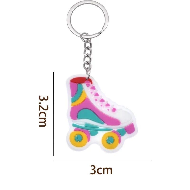 Skating Shoes Pink Pvc Soft Rubber Cartoon Keychain Fan Collectible Pendent Key Chain Toy For Móc Khóa In Theo Yêu Cầu, Chất Liệu Mica Trong Suốt In 2 Mặt , Dày 4mm 3 Skating Shoes Pink Pvc Soft Rubber Cartoon Keychain Fan Collectible Pendent Key Chain Toy For Móc Khóa In Theo Yêu Cầu, Chất Liệu Mica Trong Suốt In 2 Mặt , Dày 4mm - Ảnh 3