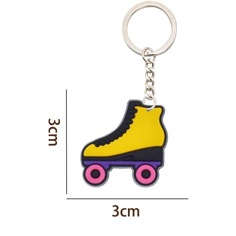 Skating Shoes Pink Pvc Soft Rubber Cartoon Keychain Fan Collectible Pendent Key Chain Toy For Móc Khóa In Theo Yêu Cầu, Chất Liệu Mica Trong Suốt In 2 Mặt , Dày 4mm 4 Skating Shoes Pink Pvc Soft Rubber Cartoon Keychain Fan Collectible Pendent Key Chain Toy For Móc Khóa In Theo Yêu Cầu, Chất Liệu Mica Trong Suốt In 2 Mặt , Dày 4mm - Ảnh 4