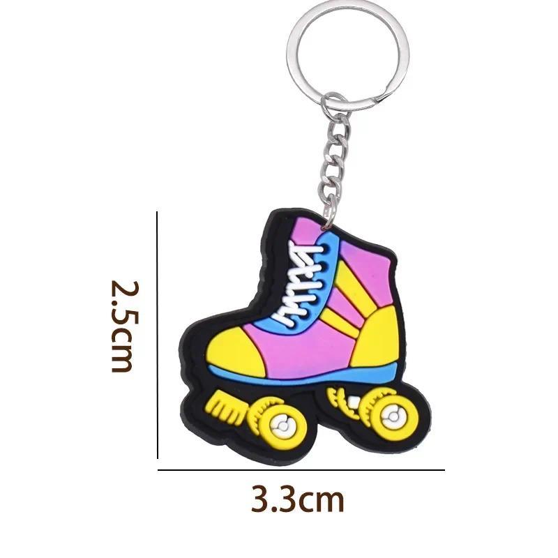 Skating Shoes Pink Pvc Soft Rubber Cartoon Keychain Fan Collectible Pendent Key Chain Toy For Móc Khóa In Theo Yêu Cầu, Chất Liệu Mica Trong Suốt In 2 Mặt , Dày 4mm 7 Skating Shoes Pink Pvc Soft Rubber Cartoon Keychain Fan Collectible Pendent Key Chain Toy For Móc Khóa In Theo Yêu Cầu, Chất Liệu Mica Trong Suốt In 2 Mặt , Dày 4mm - Ảnh 7